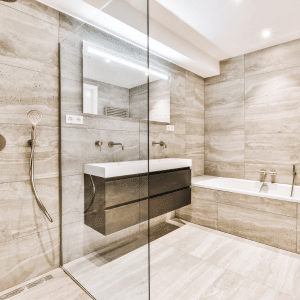 salle de bain beige