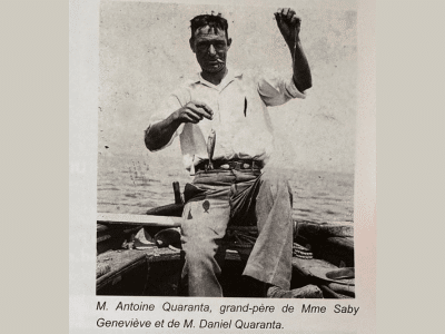 vieille photo en noir et blanc d'Antoine Quaranta, grand père de Madame Saby